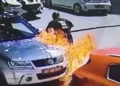 Поднесена кривична пријава за опожарувањето на дипломатските возила во Скопје